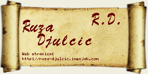 Ruža Đulčić vizit kartica